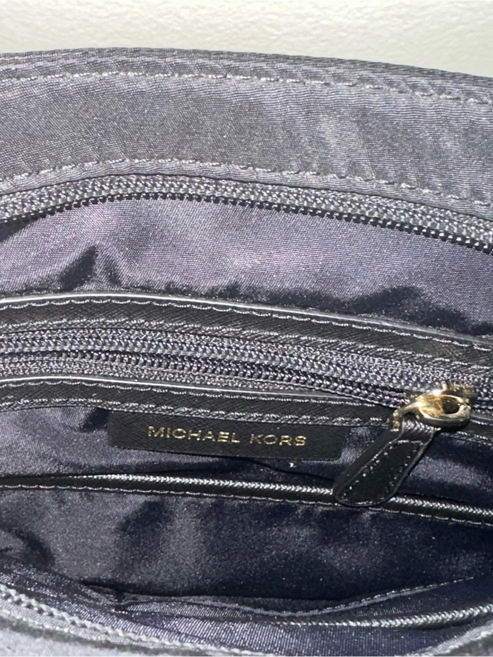 Michael Kors Black Crossbody Bag with Gold Hardware